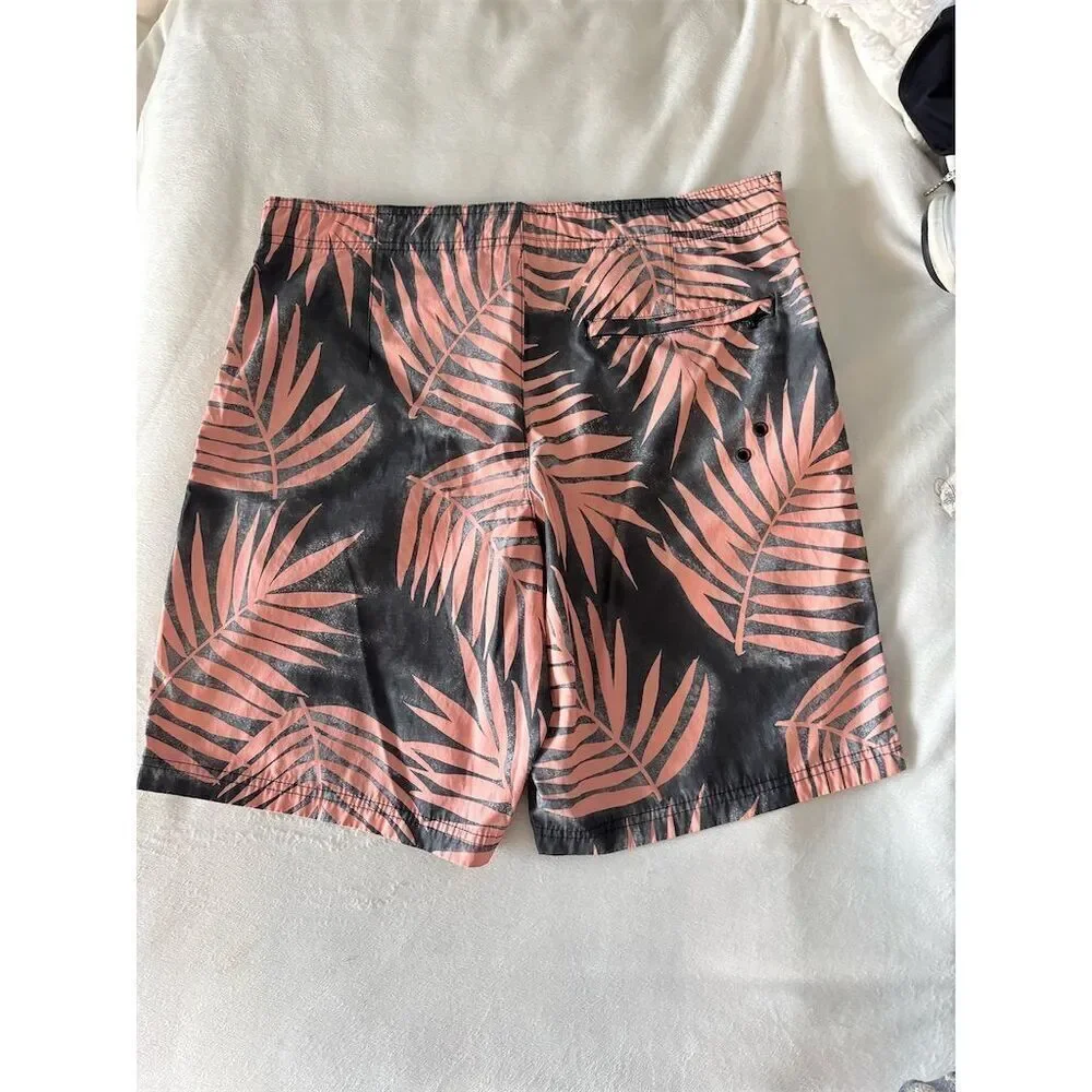 American Eagle Men's Palm Leaf Board Shorts Swim Trunks Size M‎ Multicolor